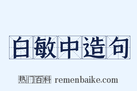 白敏中造句是什么意思的图片